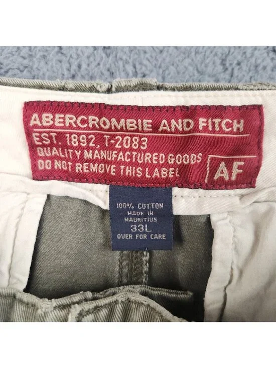 Vintage Abercrombie & Fitch Pants Mens 33L Y2k Wide Leg Baggy 00's Grunge Skater - Picture 3 of 10